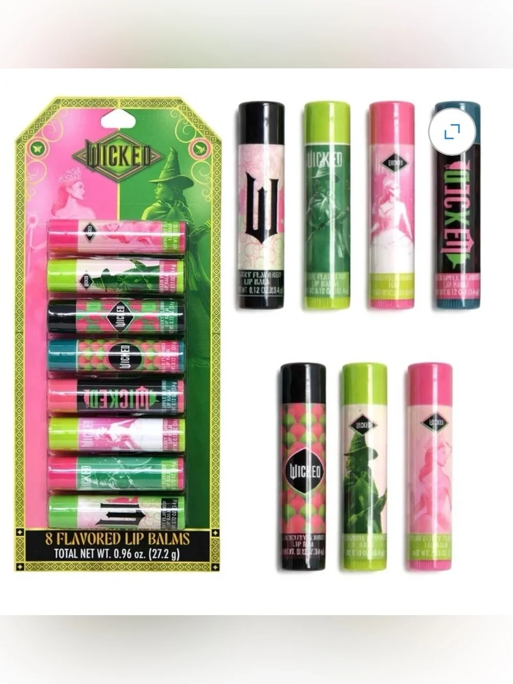 Disney  Wicked 8- Pack Flavored Lip Balm Set